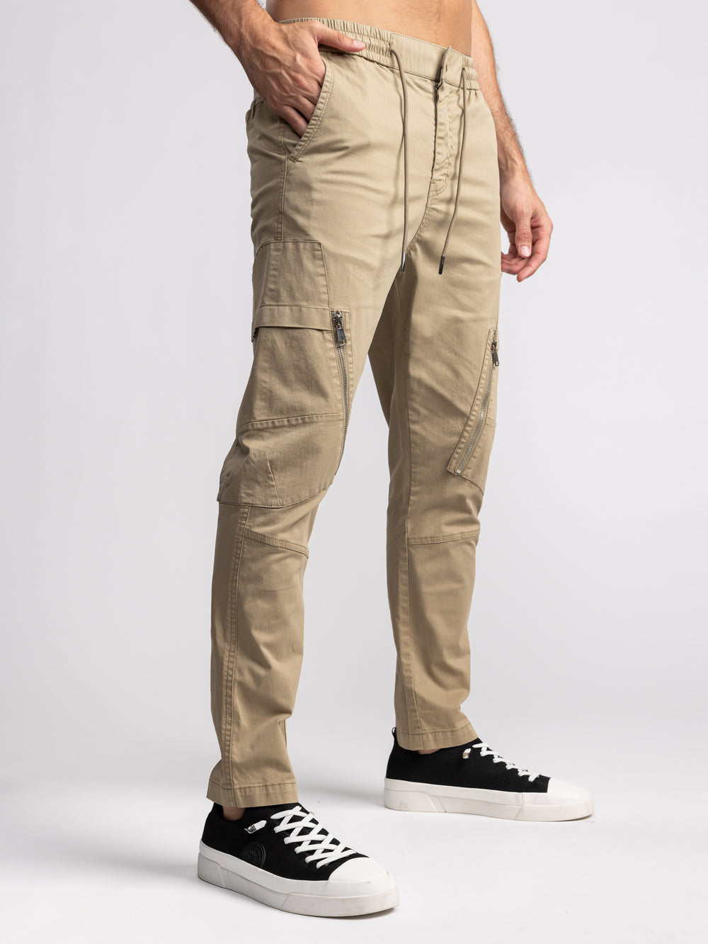 CARGO WOVEN PANTS Khaki / 48
