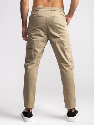 CARGO WOVEN PANTS Khaki / 48