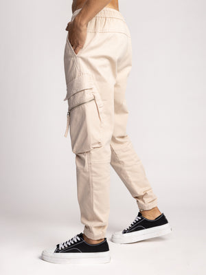 CARGO WOVEN PANTS Stone / 48