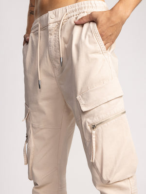 CARGO WOVEN PANTS Stone / 48
