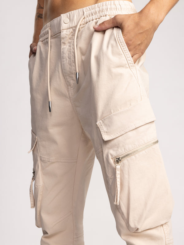 CARGO WOVEN PANTS Stone / 48