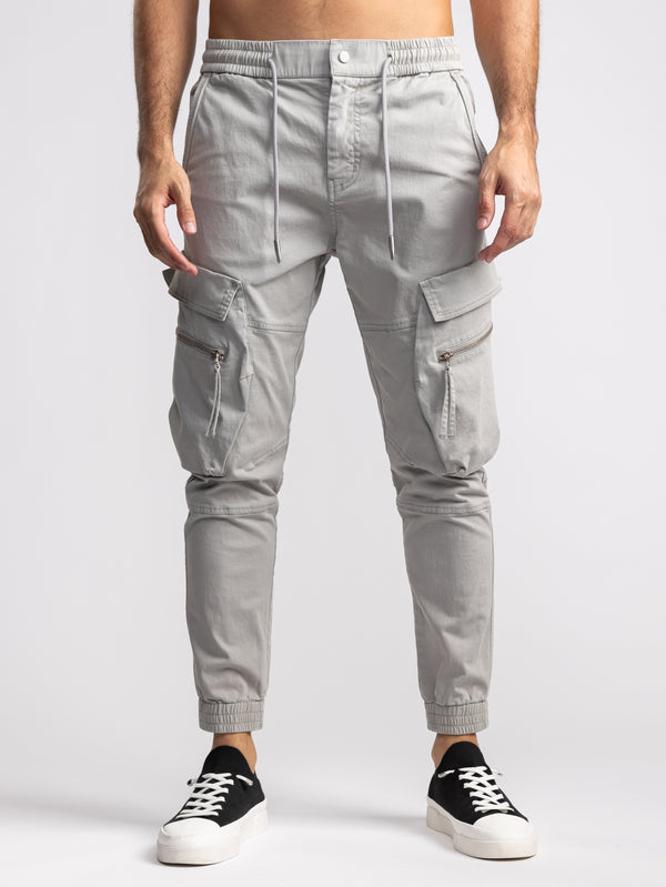 CARGO WOVEN PANTS Light Gray / 48