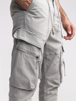CARGO WOVEN PANTS Light Gray / 48
