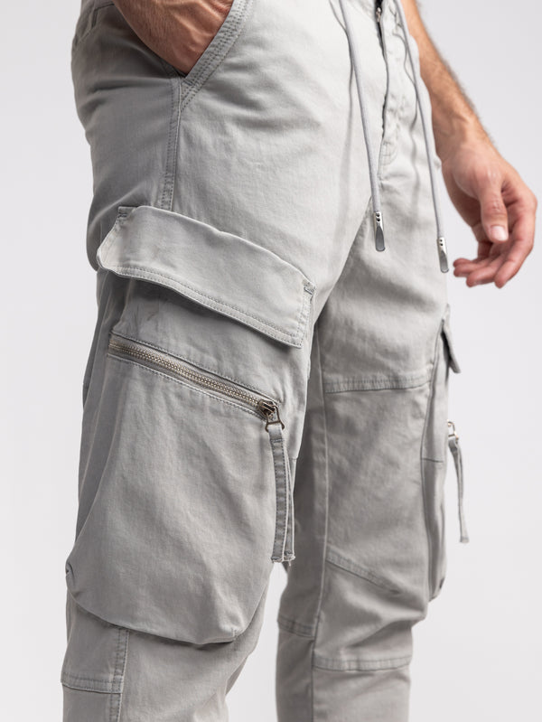 CARGO WOVEN PANTS Light Gray / 48