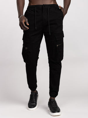 CARGO WOVEN PANTS Black / 48