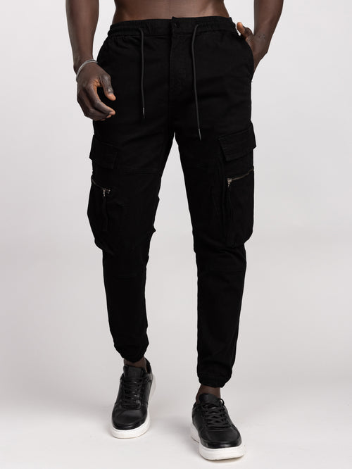 CARGO WOVEN PANTS Black / 48