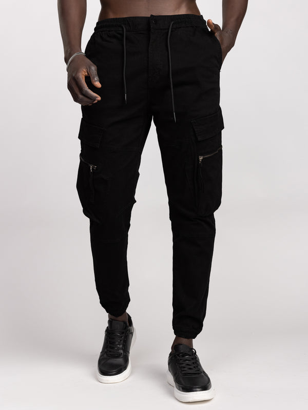 CARGO WOVEN PANTS Black / 48