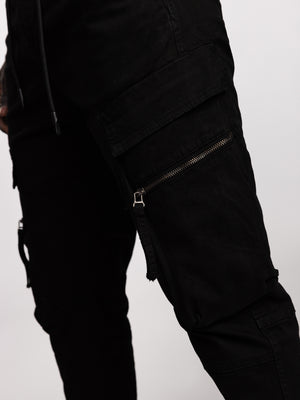 CARGO WOVEN PANTS Black / 48