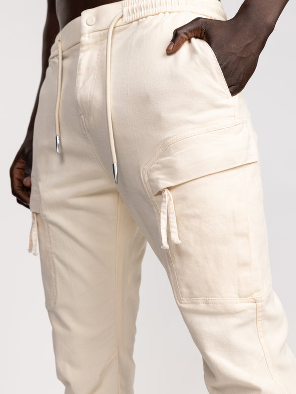 CARGO WOVEN PANTS Stone / 48