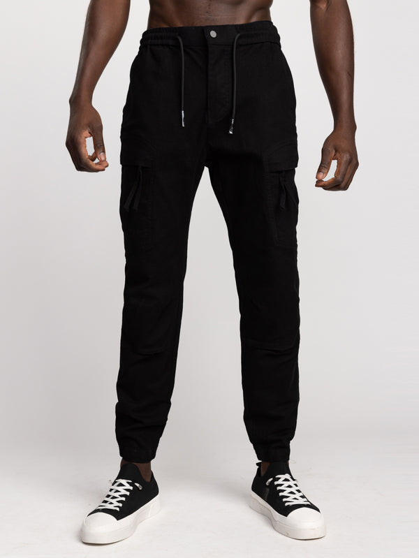 CARGO WOVEN PANTS Black / 48