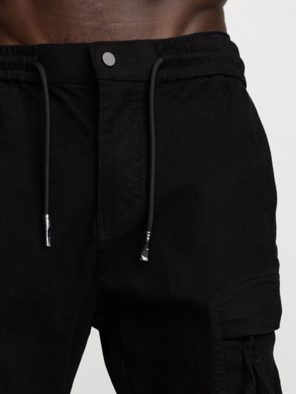 CARGO WOVEN PANTS Black / 48