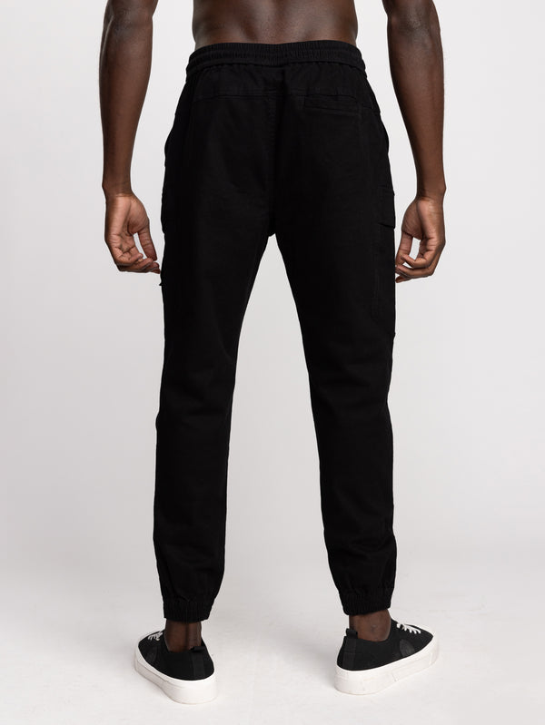 CARGO WOVEN PANTS Black / 48