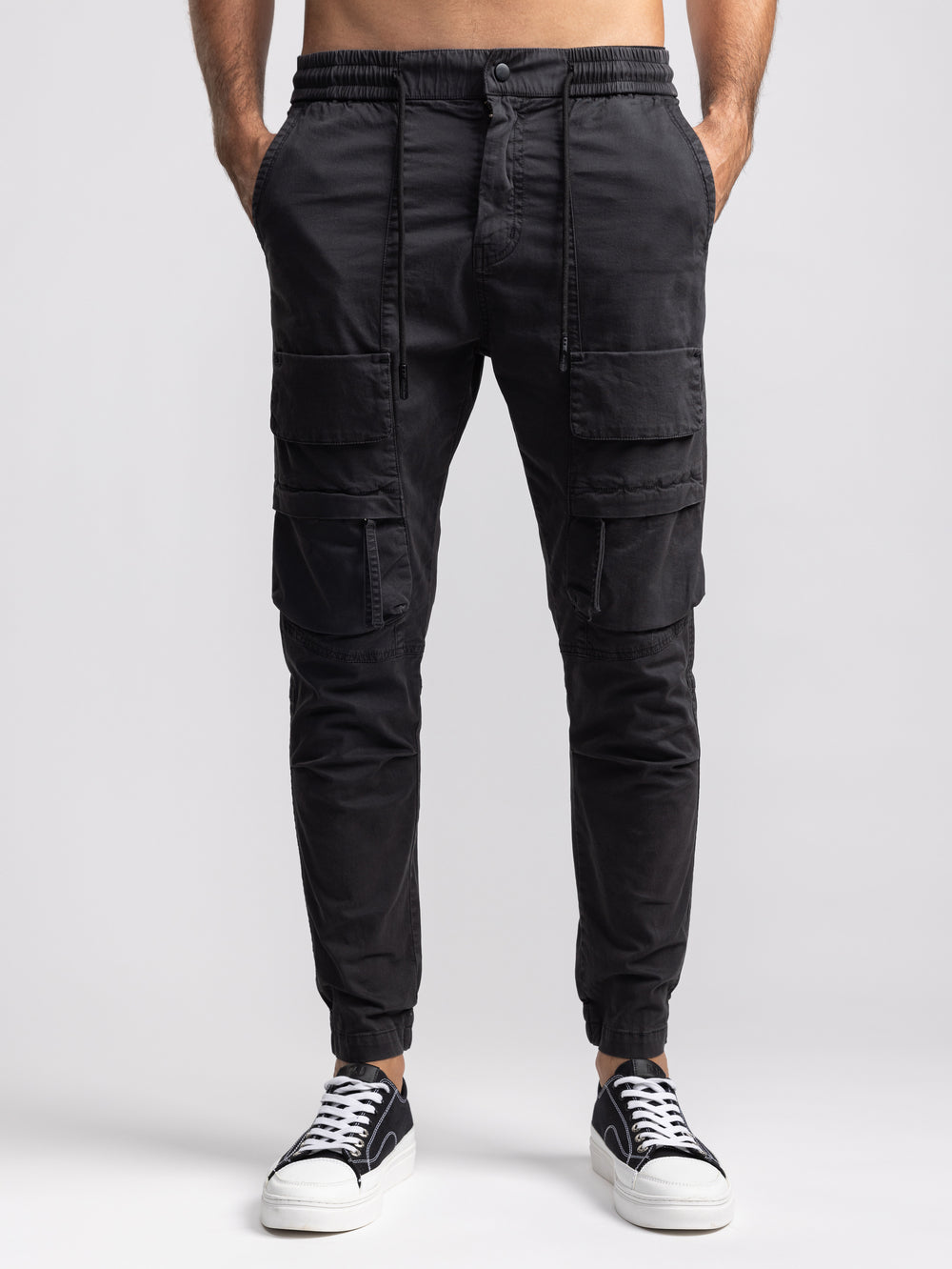 CARGO WOVEN PANTS Black / 48