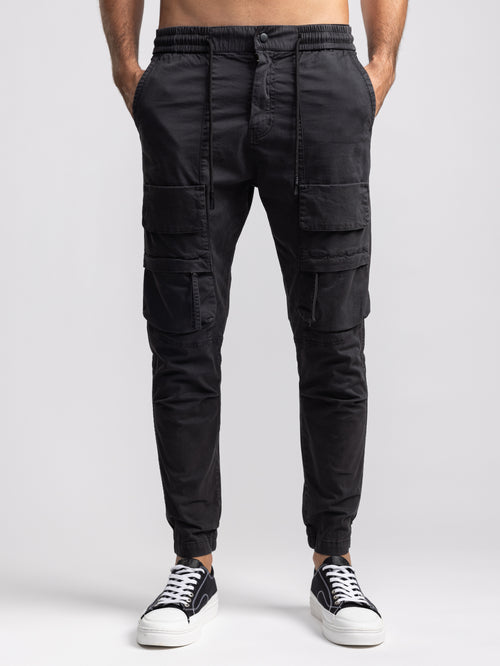 CARGO WOVEN PANTS Black / 48