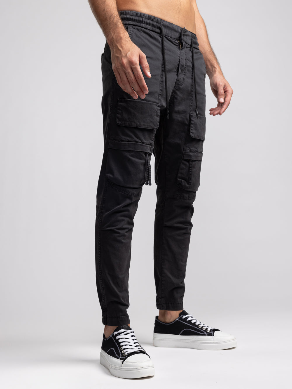 CARGO WOVEN PANTS Black / 48