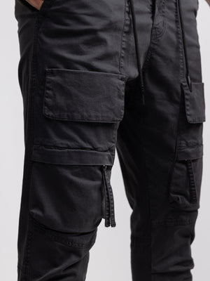 CARGO WOVEN PANTS Black / 48