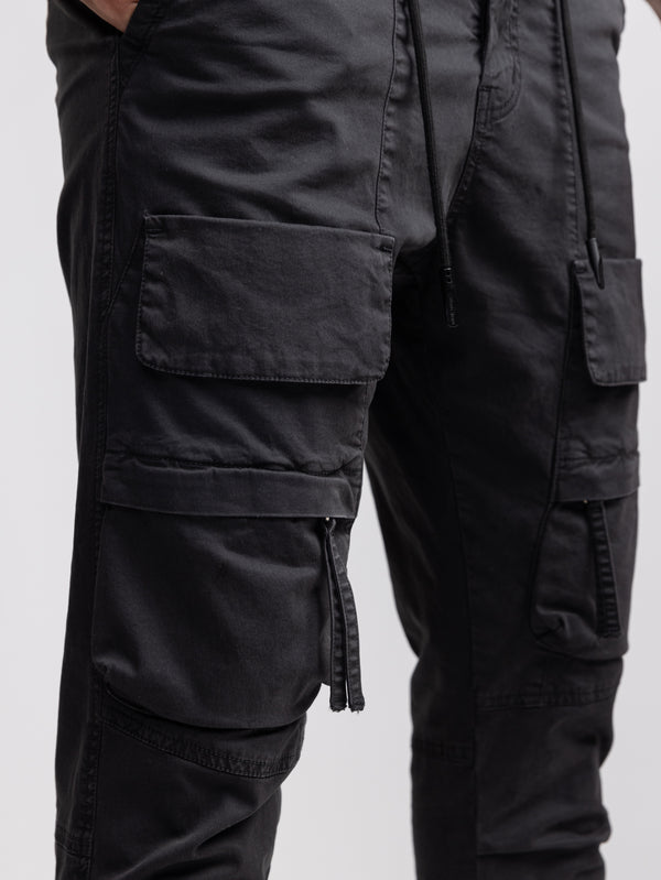 CARGO WOVEN PANTS Black / 48