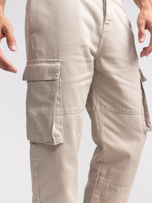 CARGO WOVEN PANTS Camel / 48