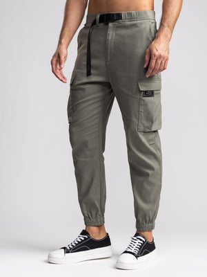 CARGO WOVEN PANTS Khaki / 48