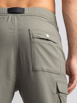 CARGO WOVEN PANTS Khaki / 48