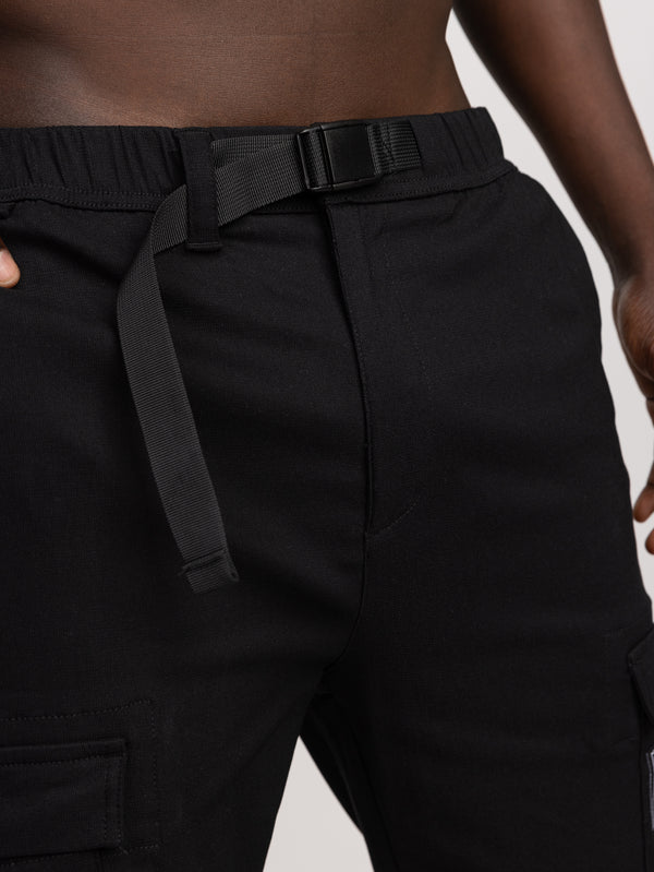 CARGO WOVEN PANTS Black / 48