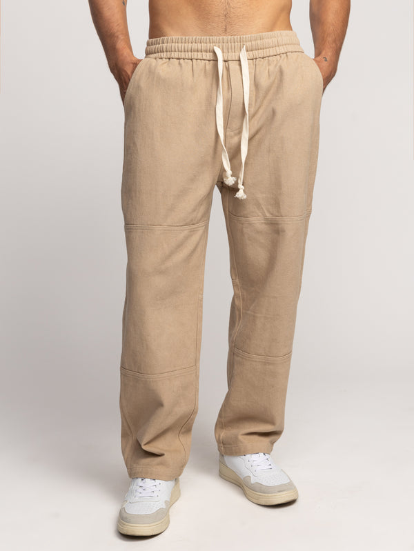 WOVEN PANTS Beige / 48