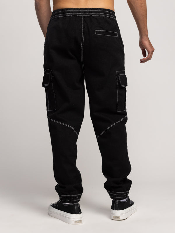 CARGO WOVEN PANTS Black / 46