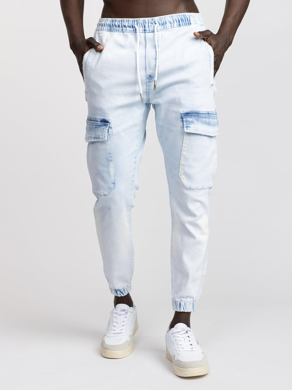 CARGO WOVEN PANTS Light Blue / 48