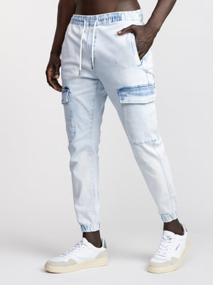 CARGO WOVEN PANTS Light Blue / 48