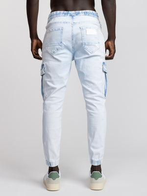 CARGO WOVEN PANTS Light Blue / 48
