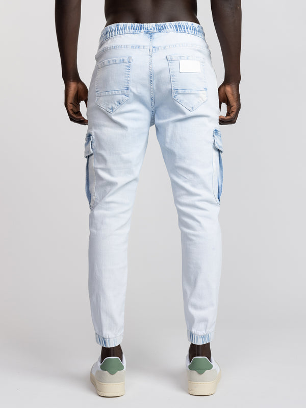 CARGO WOVEN PANTS Light Blue / 48