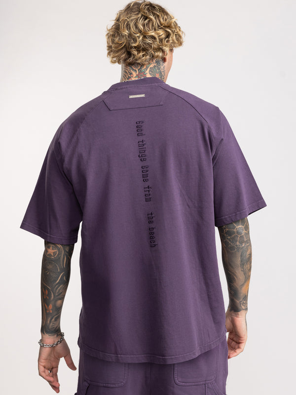 FASHION SET TOP Dark Smoky Purple / XXS
