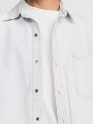 SHORT BUTTONNED SHIRTS Light Blue / XXL