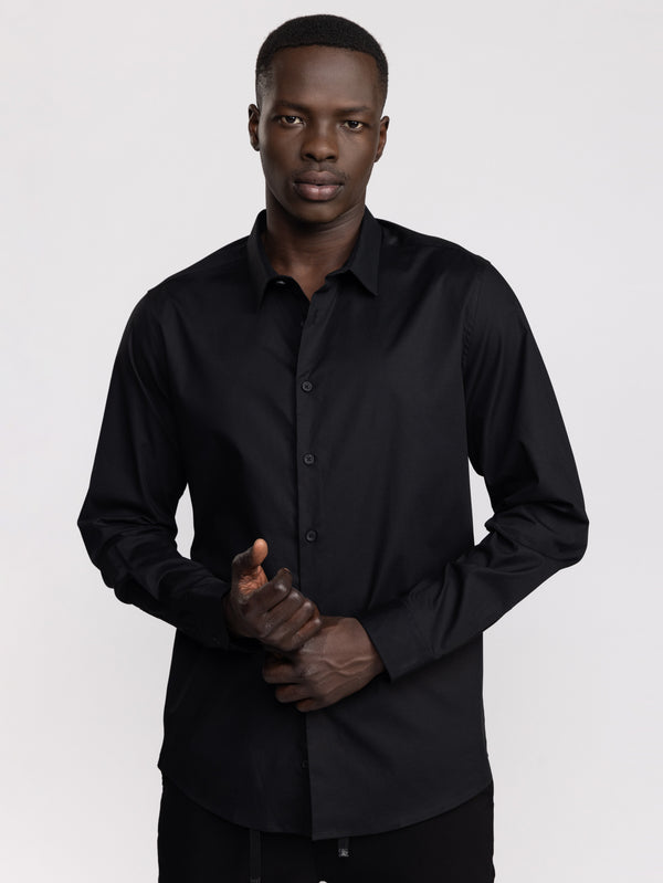 PREMIUM BUTTONNED SHIRTS Black / XXS