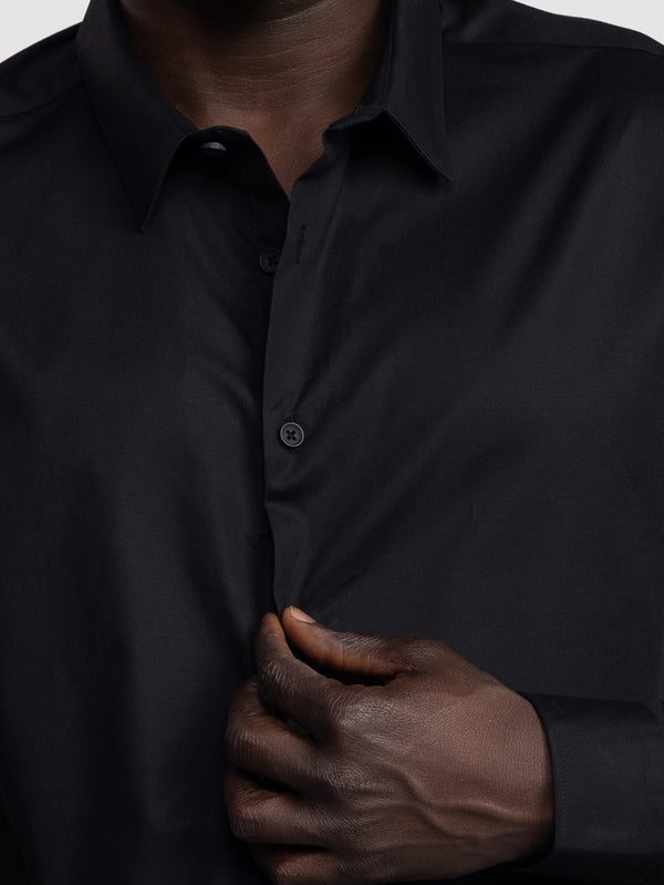PREMIUM BUTTONNED SHIRTS Black / XXS
