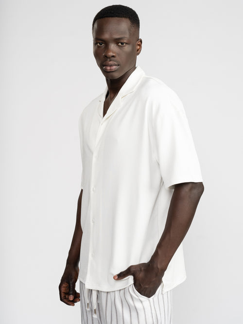 SHORT BUTTONNED SHIRTS White / XXL