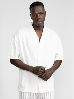 SHORT BUTTONNED SHIRTS White / XXL