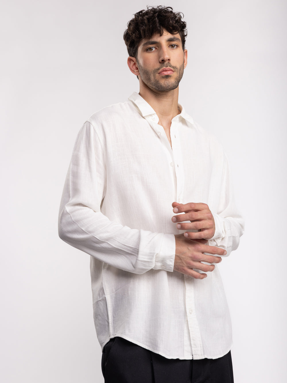FASHION BUTTONNED SHIRTS White / XXL