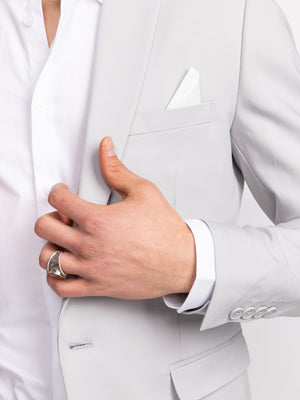 FASHION SUIT JACKET Light Gray / XXL