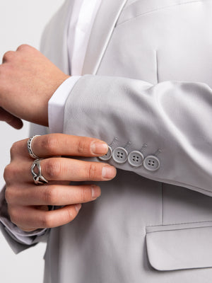 FASHION SUIT JACKET Light Gray / XXL