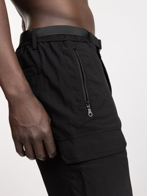 CARGO WOVEN BERMUDA Black / 48