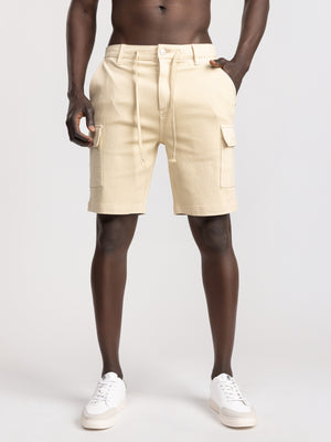 CARGO WOVEN BERMUDA Beige / 48