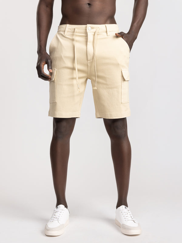 CARGO WOVEN BERMUDA Beige / 48