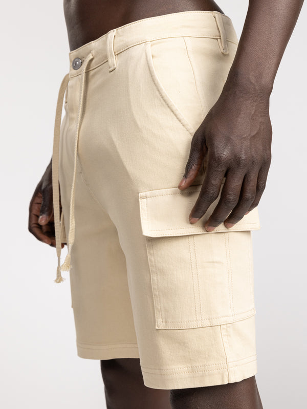 CARGO WOVEN BERMUDA Beige / 48