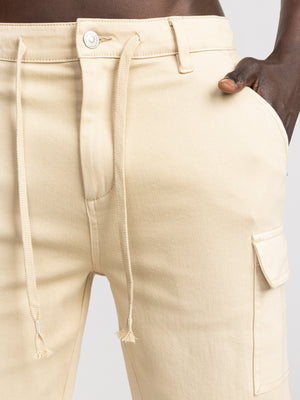 CARGO WOVEN BERMUDA Beige / 48