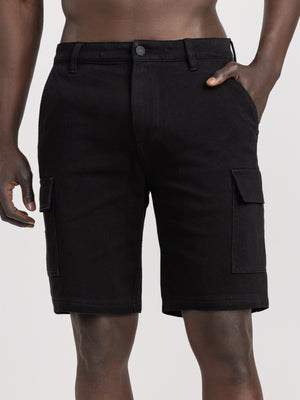 CARGO WOVEN BERMUDA Black / 48