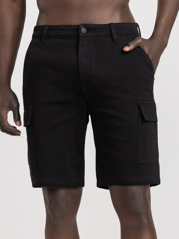 CARGO WOVEN BERMUDA Black / 48