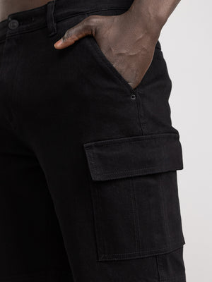 CARGO WOVEN BERMUDA Black / 48
