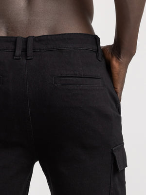 CARGO WOVEN BERMUDA Black / 48