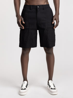 CARGO WOVEN BERMUDA Black / 48